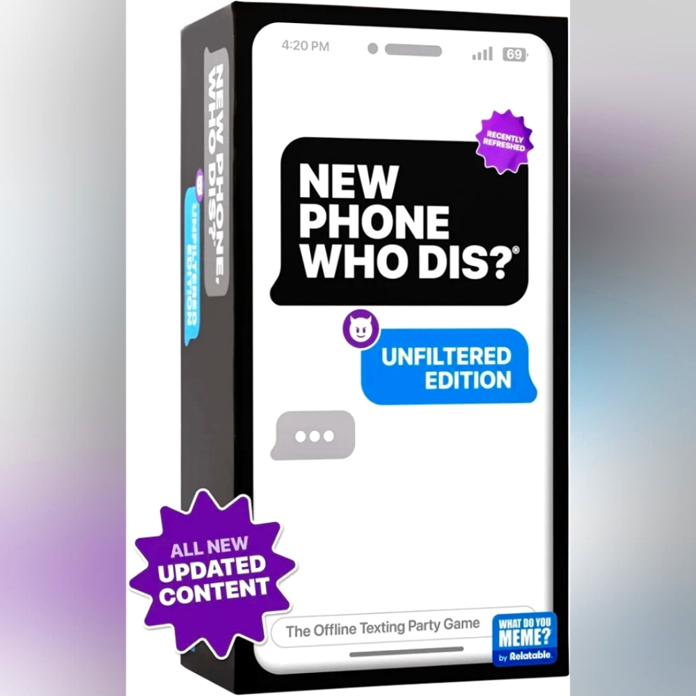 New Phone, Who Dis? by Relatable, The Offline Text Message Party Game,new unopen